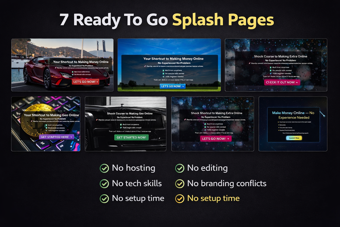 7 Ready To Go Splash Pages